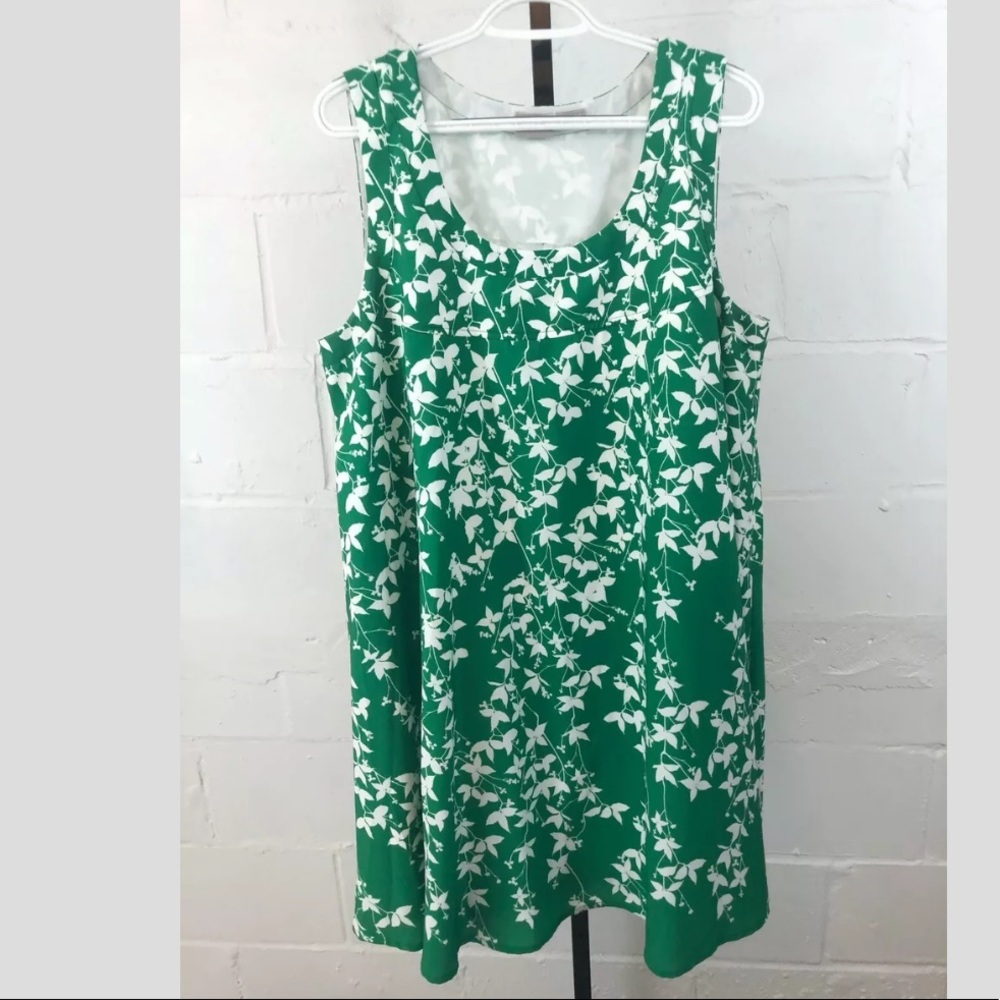 Eshakti Floral Sundress Green White Sleeveless